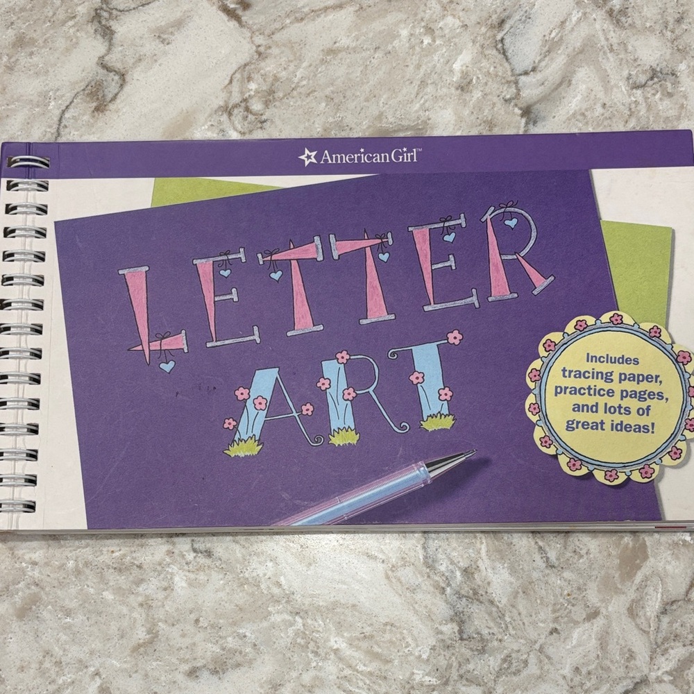 American Girl Letter Art Journal - Purple and Pink